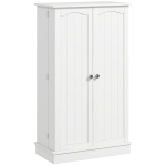 HOMCOM Armoire meuble de cuisine garde-manger 2 portes avec 5 étagères et 12 porte-épices - 60 x 30 x 104 cm - blanc