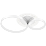 HOMCOM Candeeiro de Teto LED 40W Candeeiro Moderno com Iluminação LED 3000K/4000K/6500K 59x38x7,4 cm Branco
