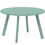 Outsunny Kleiner runder Gartencouchtisch, Beistelltisch mit rutschfesten Füßen, Metallrahmen, für Garten, Ø 70 x 42 cm, grün