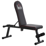 HOMCOM Banco de Pesas Banco de Musculación Plegable con Respaldo Inclinable en 6 Posiciones Banco de Abdominales para Fitness Entrenamiento Completo en Gimnasio Casa Carga 150 kg Negro