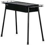 Outsunny Grill mit 2 Grills und seitlichen Körben, 94x39x70 cm, Schwarz