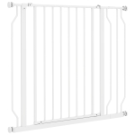 PawHut Veiligheidshek voor honden, barrière, muurbevestiging met drukknopen, verstelbaar van 75 cm tot 95 cm, wit