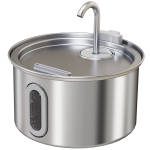 PawHut Katzenbrunnen 2,5L Trinkbrunnen für Katzen mit leiser Pumpe LED Aktivkohlefilter 19,4 x 19,4 x 18,7 cm