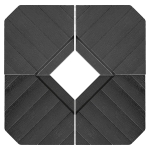 Outsunny Umbrella Weights for Cantilever Parasols, Set of 4 Heavy Duty Parasol Base Stand Weights, 80kg Sand or 60kg Water Filled, Black