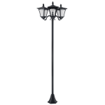 Outsunny Lampada da Giardino Solare 3 LED Lampada da Terra Esterno Classico IP44, 51.5x47x182.5cm