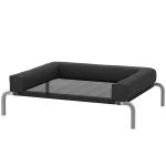 PawHut Lit surélevé pour chien rafraichissant, lit de camp pour chiens intérieur extérieur portable, 90 x 65 x 30 cm, noir