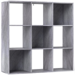 HOMCOM Nine-Cube Storage Shelf - Marble Grey