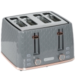 HOMCOM Four-Slice Honeycomb Toaster - Grey