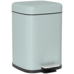HOMCOM 12L Modern Boxy Metal Home Kitchen Bin - Light Green