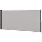 Outsunny Store latéral Brise-Vue paravent rétractable dim. 3L x 1,40H m alu. Polyester Anti-UV Haute densité 180 g/m² Gris