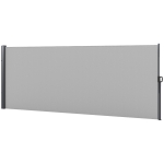 Outsunny Store latéral Brise-Vue paravent rétractable dim. 4L x 1,60H m alu. Polyester Anti-UV Haute densité 180 g/m² Gris