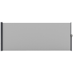 Outsunny Store latéral Brise-Vue paravent rétractable dim. 4L x 1,60H m alu. Polyester Anti-UV Haute densité 180 g/m² Gris