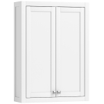 HOMCOM Bathroom Wall Cabinet with Adjustable Shelves - White