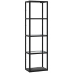 HOMCOM Four-Shelf Floor Lamp - Black