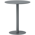 HOMCOM Mesa de Refeição Redonda para 2 Pessoas Mesa de Cozinha de Aço para Interior e Exterior Ø60x72 cm Cinza