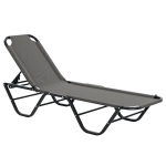Outsunny Lettino Prendisole in Alluminio con Schienale Reclinabile a 5 Livelli, 163x58.5x91cm, Grigio