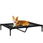 PawHut Hundebett, Outdoor-Hundebett, klappbar, atmungsaktiv, Schwarz