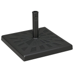 Outsunny Base para Sombrilla de Resina 19 kg para Mástil de Ø32/38/48 mm para Jardín Terraza Patio 51x51x32 cm Negro