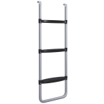 SPORTNOW Scară pentru Trambulină Reglabilă cu 3 sau 2 Trepte din Oțel, 97x32cm, Argintiu