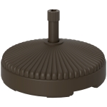 Outsunny Base para Chapéu de Sol Redonda Suporte para Chapéu de Sol Preenchível com Água 23L ou Areia 28kg Ø55x30 cm Marrom