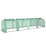 Outsunny 395  x 100 cm Low Tunnel Greenhouse - Green