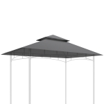 Outsunny Ersatzplane für Gartenpavillon, Grillpavillon-Ersatzdach für 152 x 244 cm Gestelle, UPF50+ Schutz, Polyester, Dunkelgrau