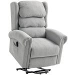 HOMCOM Velvet-Feel Electric Riser Recliner Chair - Grey
