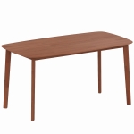 HOMCOM Mesa de Comedor Estilo Rústico Superficie Lacada Madera 150x80 cm Marrón