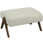 HOMCOM Apoio para Pés Estofado em Veludo Otomana Retangular com Assento Almofadado e Pés de Madeira 69x47x36 cm Bege