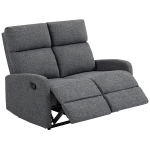 HOMCOM 2-Sitzer-Sofa mit Neigung bis zu 145° und Bezug in Grauem Samt, 124x91x100 cm