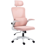 Vinsetto Scaun de Birou Ergonomic cu Tetieră Detașabilă Roz