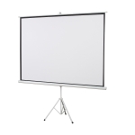 HOMCOM Pantalla de Proyección Manual con Soporte 100 Pulgadas Formato 4:3 para Interior y Exterior 203x152 cm Blanco