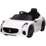 AIYAPLAY Macchina per Bambini 12V Maserati Gran Turismo Folgore con Telecomando, Età 3-5 Anni, Bianco