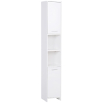 HOMCOM Tall Bathroom Storage Cabinet with Three-position Adjustable Shelves For Neutral Style, Hallway White