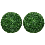 HOMCOM Conjunto de 2 Plantas Falsas Esfera de Buxo Ø50 cm decoração para Interior e Exterior Verde