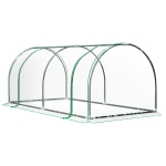 Outsunny Serre de Jardin mini serre à tomates dim. 2L x 1l x 0,8H m Porte zippée bâche PVC Acier Transparent