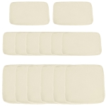 Outsunny Conjunto de 14 Capas de Almofada de Reposição para Móveis de Jardim 6 Capas de Assento 8 Capas de Encosto Poliéster Bege