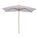 Outsunny Parasol droit rectangulaire Parasol de jardin grande taille grande taille dim. 3L x 2l x 2,5H m blanc