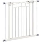 Pawhut Barreira de Segurança para Cães Barreira de Escada Extensível Duplo Bloqueio 74-80x76 cm Branco