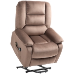 HOMCOM Poltrona de Elevação com Função de Massagem 90x93x110 cm Marrom
