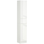 kleankin Columna de Baño con 1 Cajón y 5 Estantes Abiertos Mueble Auxiliar de Baño Estilo Moderno 30x28x170 cm Blanco