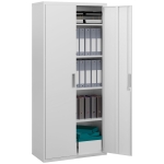 Homcom Dulap Birou Metalic 80×40×180 cm – 5 Niveluri cu Rafturi Reglabile