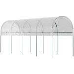 Outsunny Estufa de Jardim Estufa de Tomates 4x1,20x1,70 m 5 Arcos de Aço Cobertura em PE