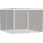 Outsunny Mosquiteiros para Pérgola Barraca Pavilhão de Jardim 3x4 m Conjunto de 4 Mosquiteiros Zíperes Ganchos de Fixação