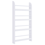 HOMCOM Estantería de Pared de Libros con 4 Estantes Librería Infantil para Hogar Oficina Carga 30kg 59x12x113 cm Blanco