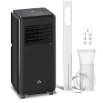 HOMCOM Condizionatore Portatile 950W con 5 Modalità e 3 Velocità, in Plastica ABS e Acciaio, 33x28x70.4 cm, Nero