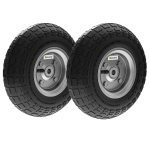 Outsunny Lot de 2 Pneus Pneumatiques de Remplacement Alésage de 16mm pour Chariot de Jardin, Brouette et diable