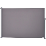 Outsunny Seitenmarkise, Sicht- und Sonnenschutz, Seitenrollo, Polyester, Grau, 3 x 2m