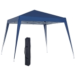 Outsunny Tonnelle de Jardin 3x3m Pop up Tente Pliable Acier Polyester imperméabilisé Anti UV avec Sac de Transport Bleu