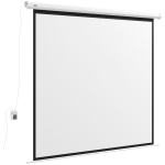 HOMCOM Projector Scherm, 1:1 formaat, met afstandsbediening, 172 x 172 cm (96 inch), wit